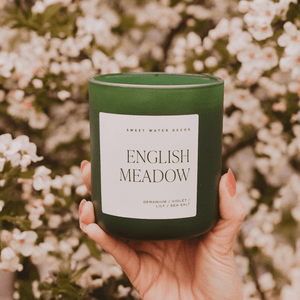 English-Meadow-Soy-Candle-Green-Matte-Jar-15-oz-(Wildflowers-and-Salt)-Candles
