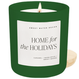 Home for the Holidays Soy Candle - Green Matte Jar - 15 oz (Flannel)