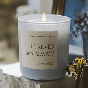 Forever and Always Soy Candle - Blue Matte Jar - 15 oz