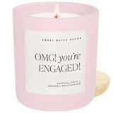 Omg! You're Engaged! Soy Candle - Pink Matte Jar - 15 oz