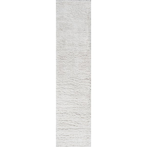 Groovy Solid Shag Runner Rug