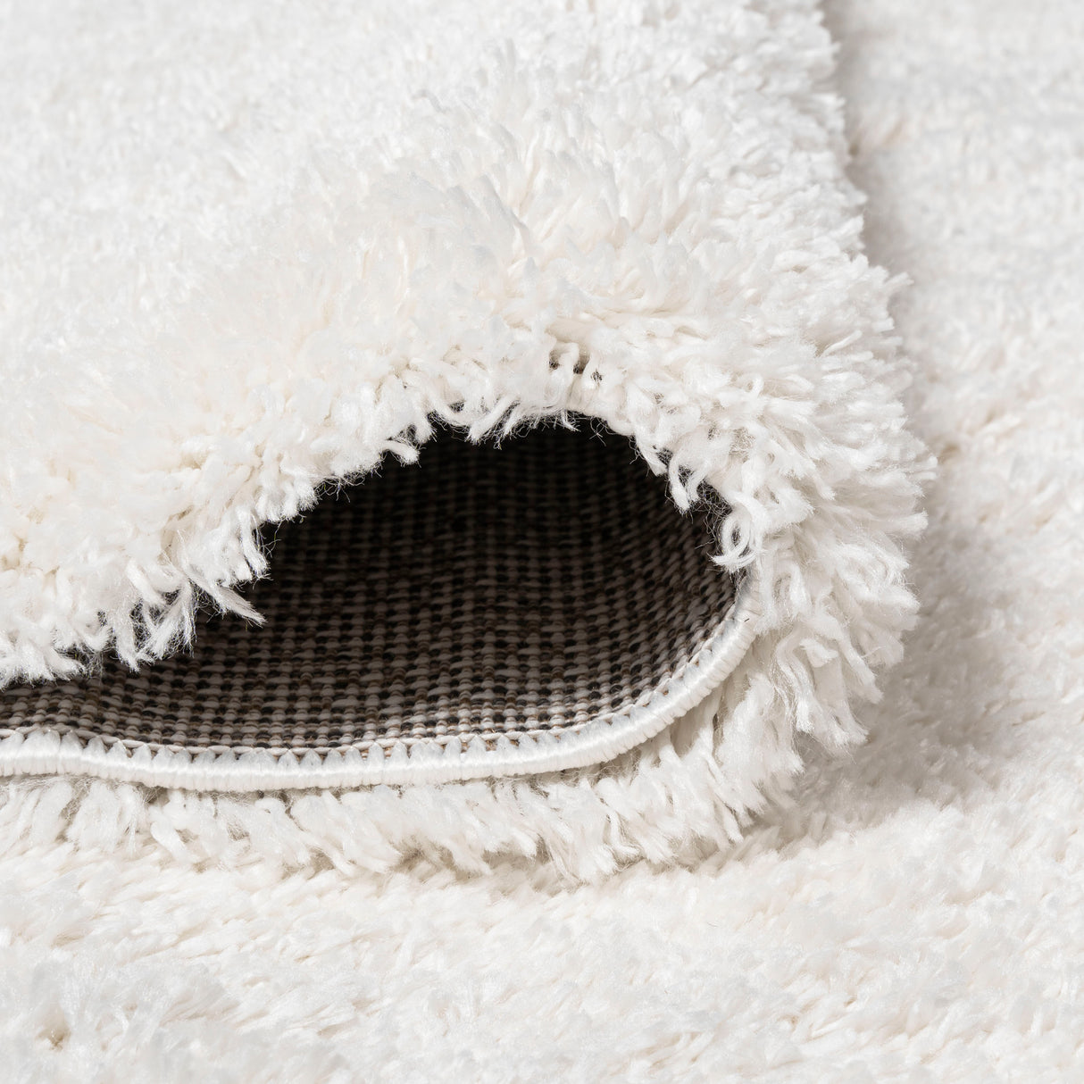 Groovy Solid Shag Runner Rug