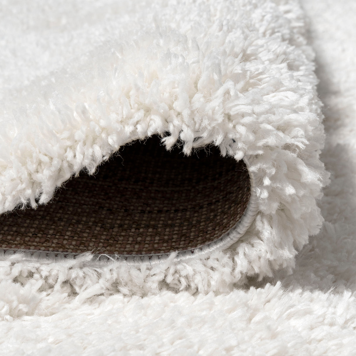 Groovy Solid Shag Runner Rug