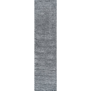Groovy Solid Shag Runner Rug