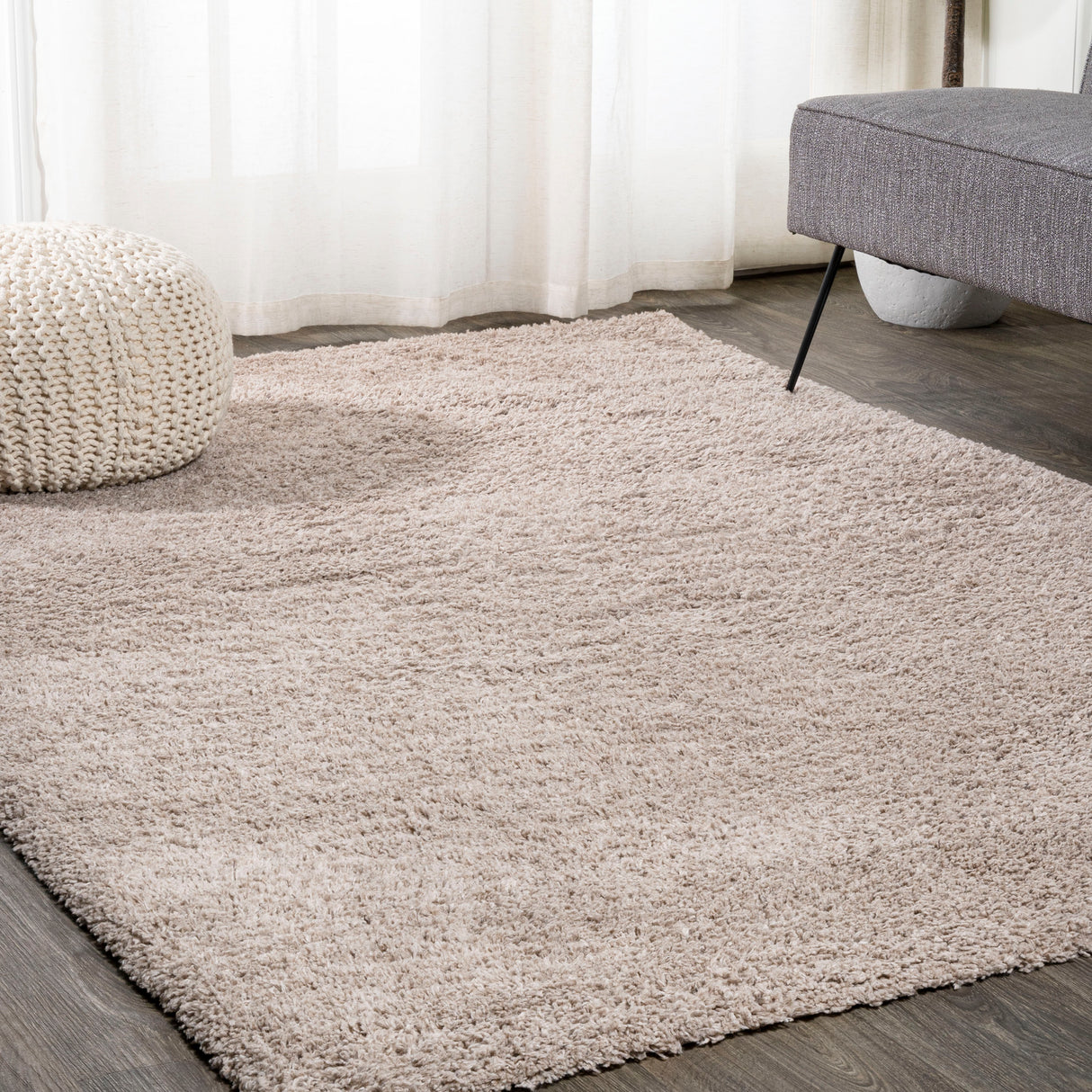 Groovy Solid Shag Area Rug