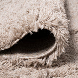 Groovy Solid Shag Runner Rug