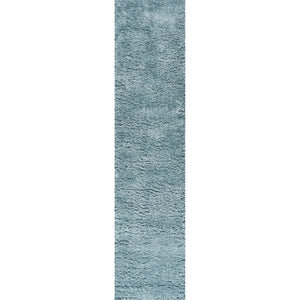 Groovy Solid Shag Runner Rug
