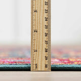 Cleveland Colorful Traditional Area Rug - Teal, Aqua, Navy