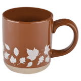 Fall Leaves 14oz. Orange Stoneware Coffee Mug