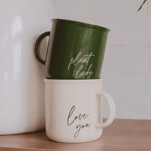 Plant Lady 11 oz Green Coffee Mug