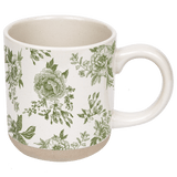 Green Delft 14oz. Stoneware Coffee Mug