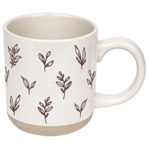 Brown Leaves 14 oz Stoneware Coffee Mug