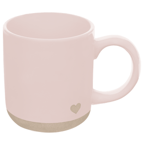 Pink Heart 14oz. Stoneware Coffee Mug