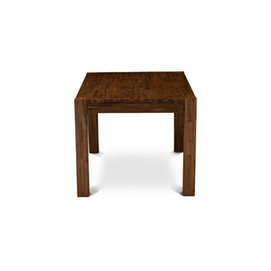 EAST WEST FURNITURE - CNAB5-N8-05 - 5-Pc Modern Dining Table Set- 4 Dining Chairs and Wood Dining Table - Grey Linen Fabric Seat and High Chair Back (Antique Walnut Finish)