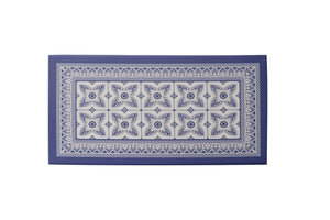 20" x 39" Blue Geo Anti-Fatigue Kitchen Mat