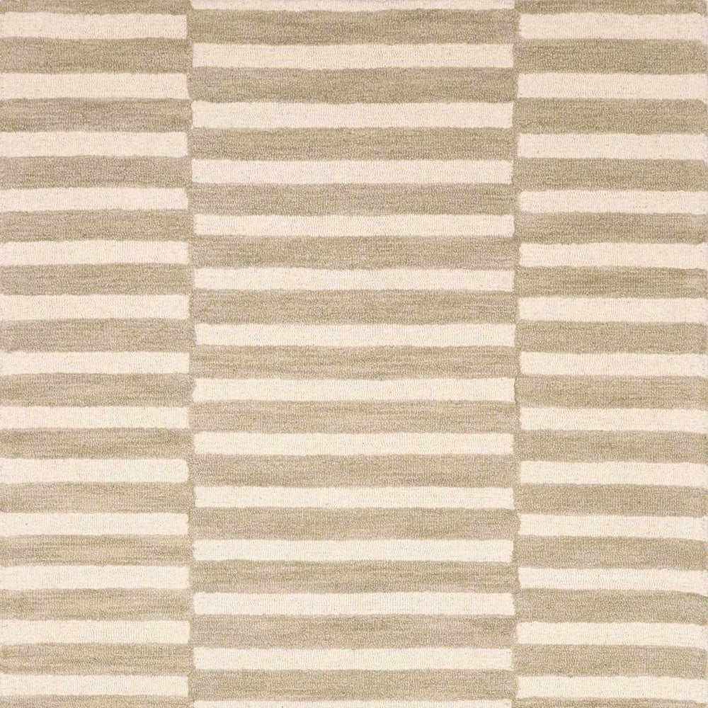 Idaho Broken-Striped Beige Area Rug