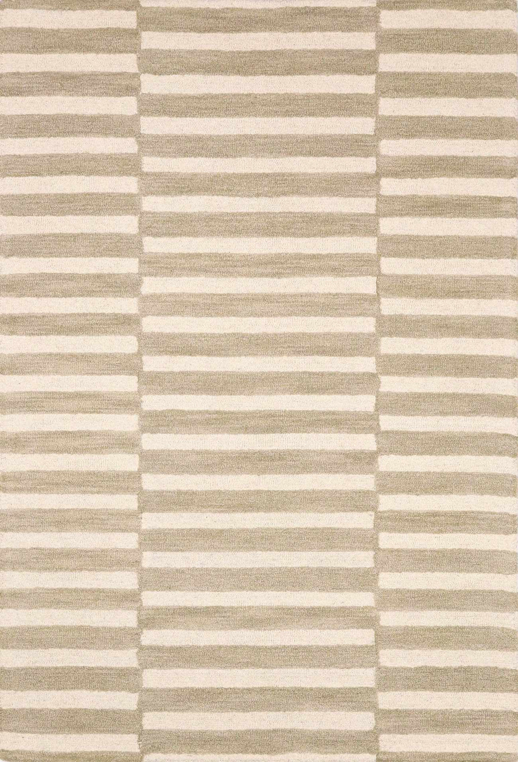 Idaho Broken-Striped Beige Area Rug