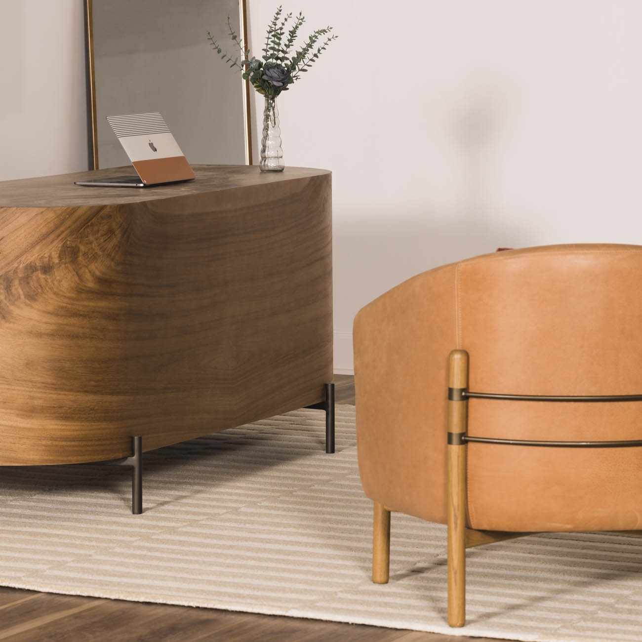 Idaho Broken-Striped Beige Area Rug