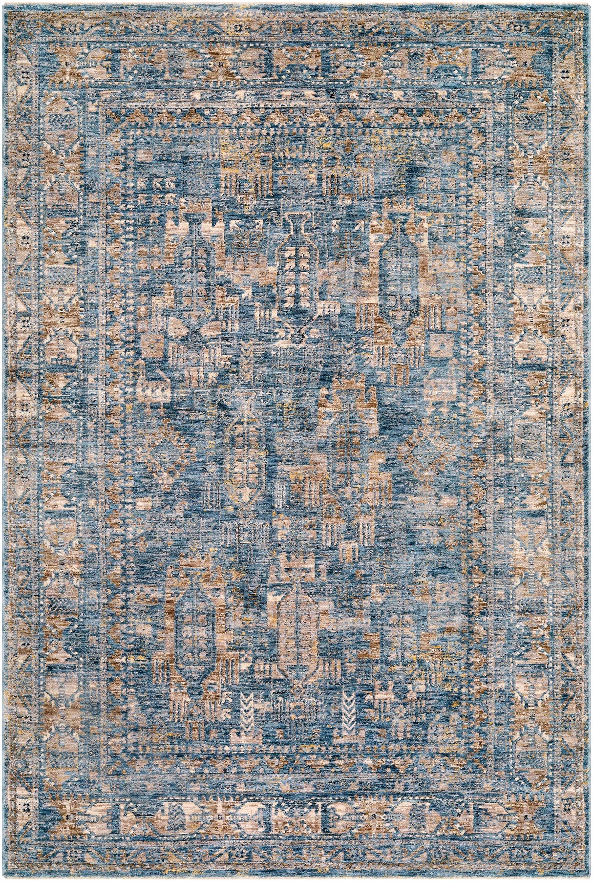 Mirabel Denim Blue Traditional Rug