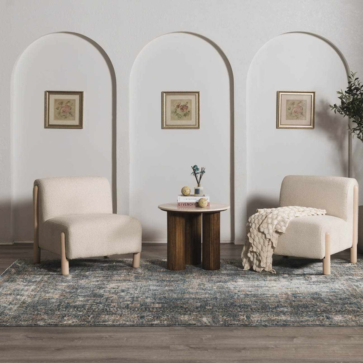 Mirabel Denim Blue Traditional Rug