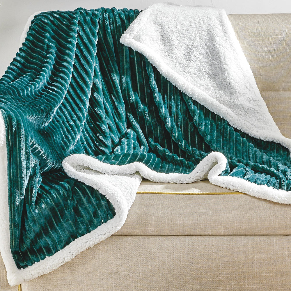 Decor&More Home Essentials Corduroy Sherpa Throw