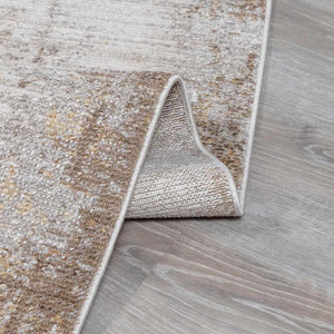 Galey Alix x Livabliss Abstract Modern Marble Cream/Dark Brown Myrtle Avenue IV Area Rug