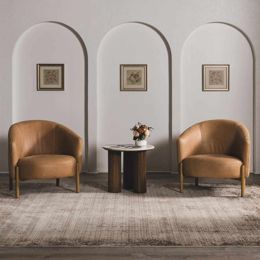 Galey Alix x Livabliss Abstract Modern Marble Cream/Dark Brown Myrtle Avenue IV Area Rug