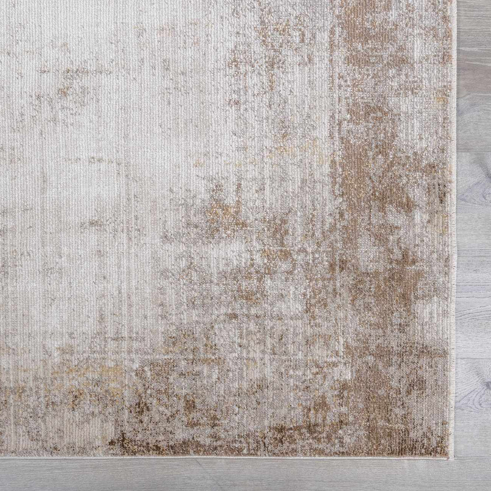 Galey Alix x Livabliss Abstract Modern Marble Cream/Dark Brown Myrtle Avenue IV Area Rug