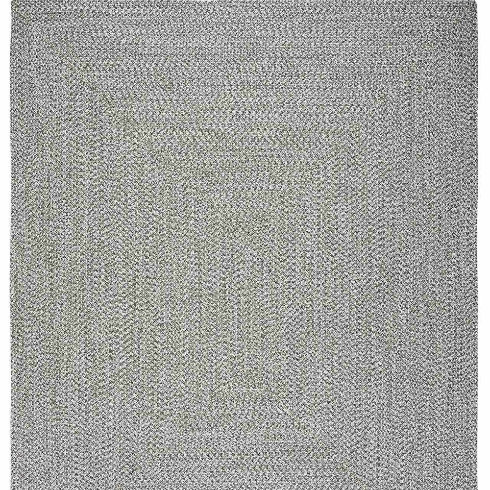 Cream Charcoal Braided Faux Jute Rug