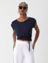 Drawstring Crop Top