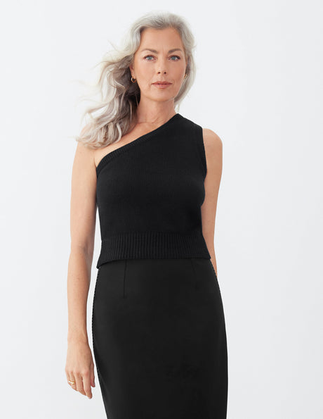 One Shoulder Knit Sweater