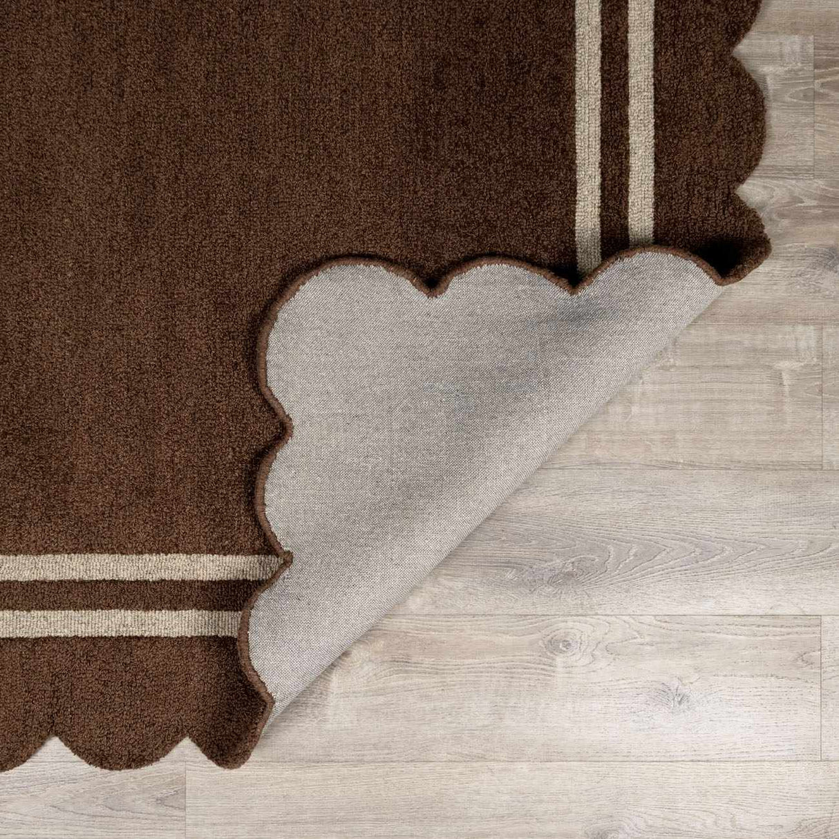 Chogan Chocolate Brown Area Rug