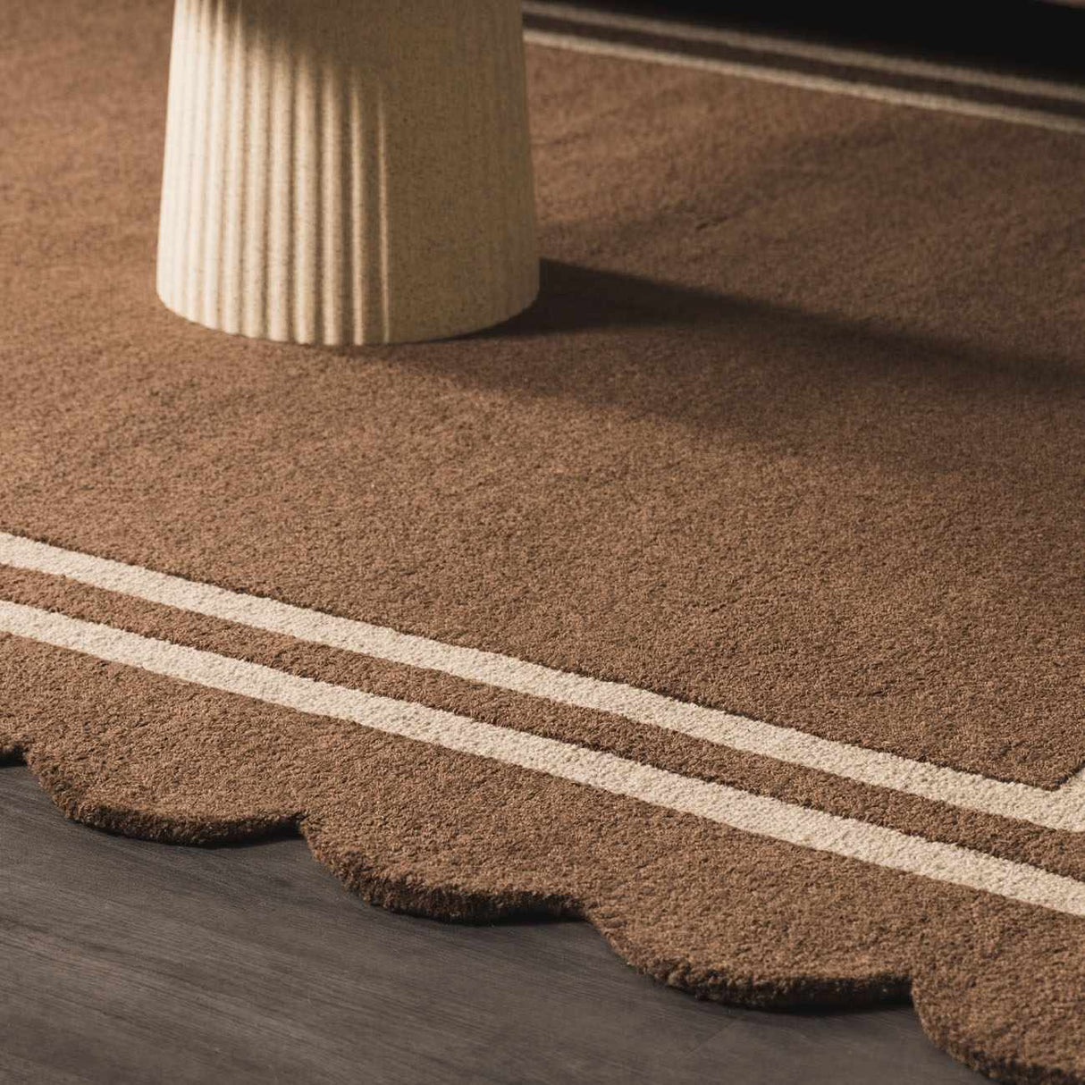 Chogan Chocolate Brown Area Rug