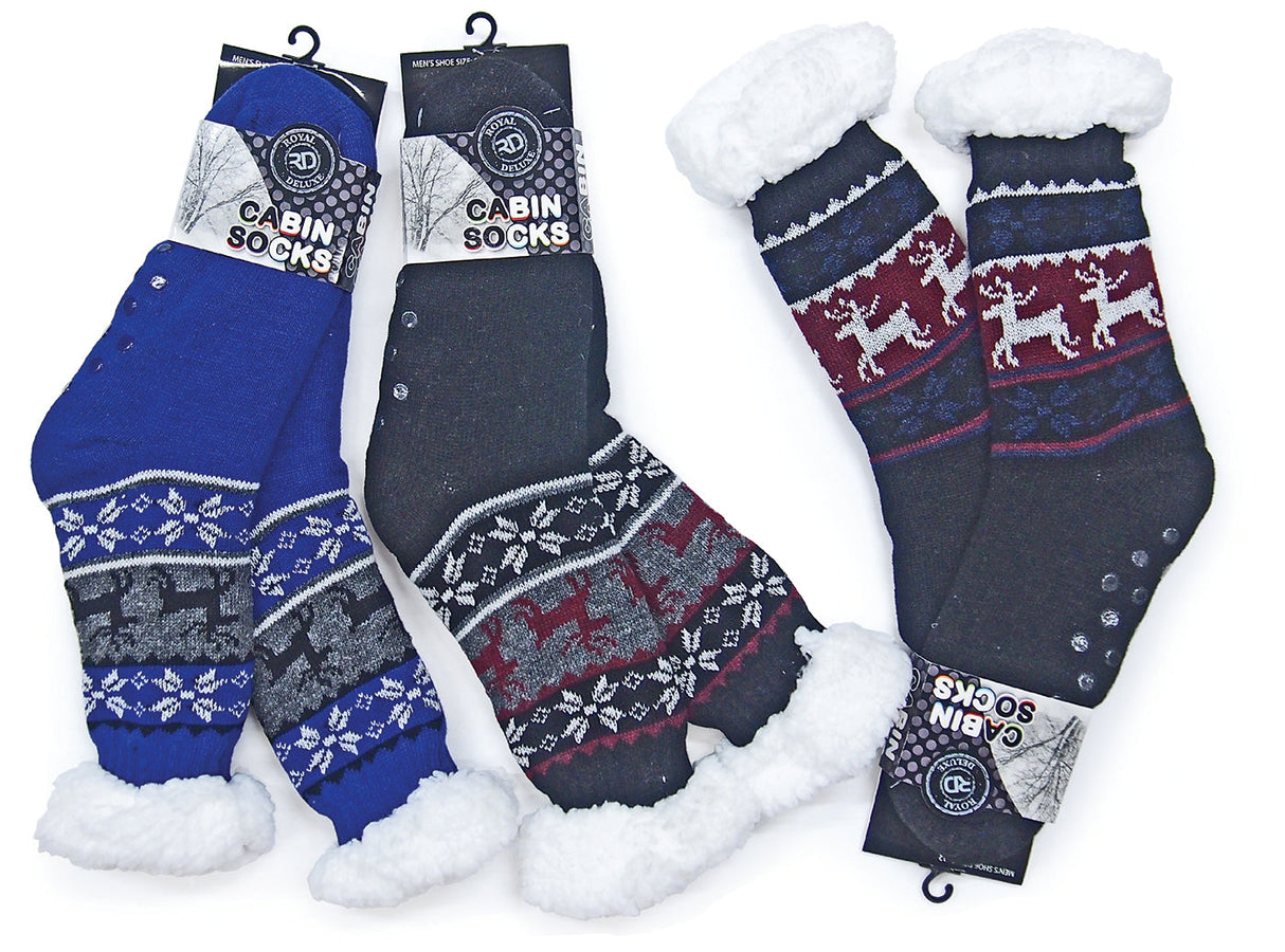 3-Pair Warm & Fuzzy Cabin Slipper Socks