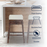 Bali Bohemian Basics Rattan Backless Counter Stool