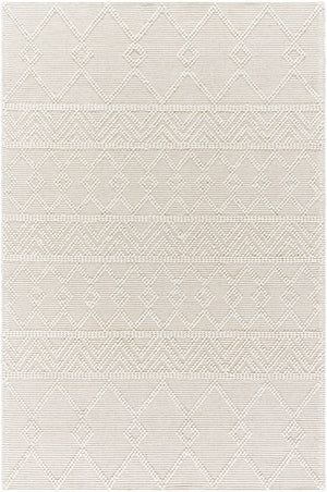 Caelum White Wool-Blend Rug