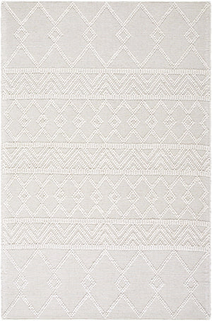 Caelum White Wool-Blend Rug