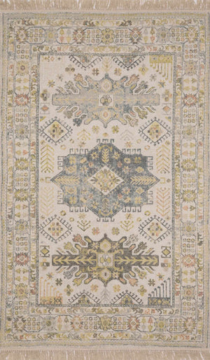 Chaela Ivory & Olive Area Rug