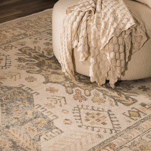 Chaela Ivory & Olive Area Rug