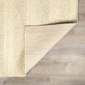 Clarke Beige Textured Wool Rug