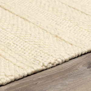 Clarke Beige Textured Wool Rug
