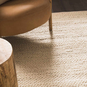 Clarke Beige Textured Wool Rug