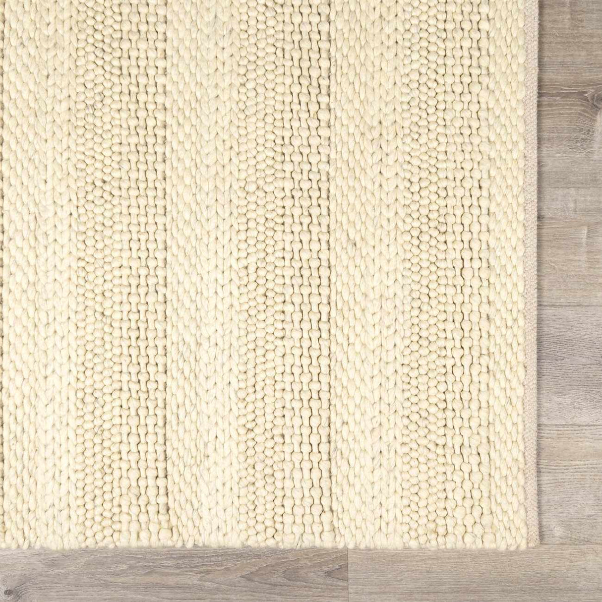 Clarke Beige Textured Wool Rug