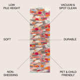 Contemporary POP Modern Brushstroke Runner Rug