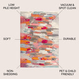 Contemporary POP Modern Brushstroke Area Rug
