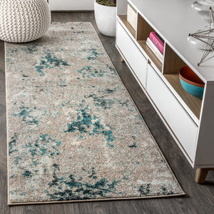 Contemporary-POP-Modern-Abstract-Vintage-Faded-Runner-Rug-Runner-Rugs