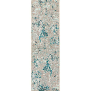 Contemporary POP Modern Abstract Vintage Faded Runner Rug