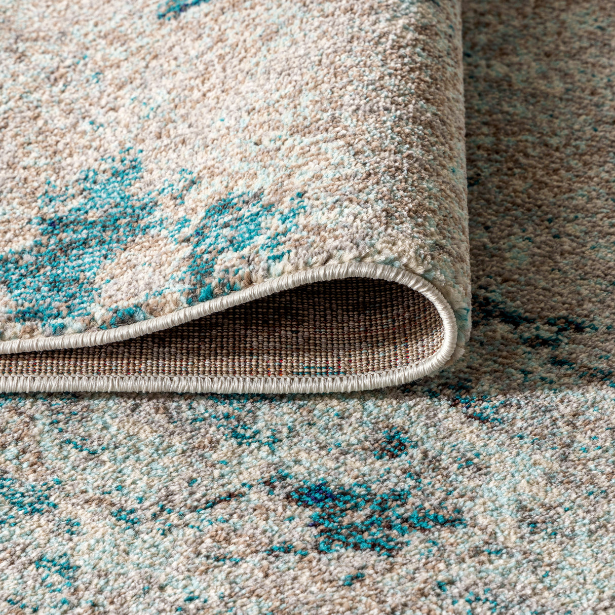 Contemporary POP Modern Abstract Vintage Faded Runner Rug