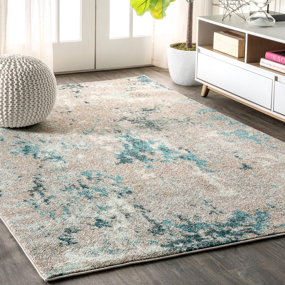 Contemporary-POP-Modern-Abstract-Vintage-Area-Rug-Area-Rugs