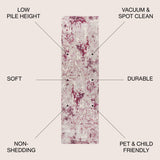 Contemporary POP Modern Abstract Vintage Faded Runner Rug